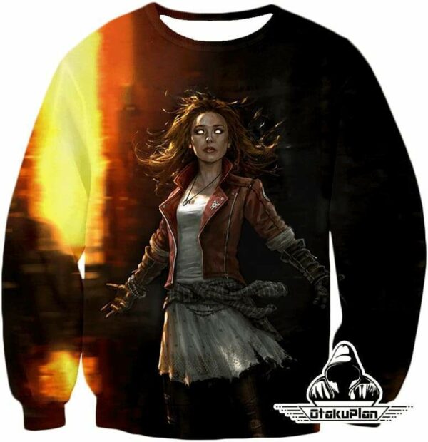 Hot Chaos Magic User Scarlet Witch 3D Action Hoodie - Sweatshirt