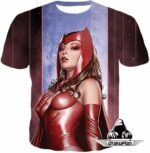 Super-Hot Marvel Hero Scarlet Witch Cool Hoodie - T-Shirt