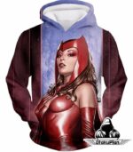 Super-Hot Marvel Hero Scarlet Witch Cool Zip Up Hoodie - Hoodie