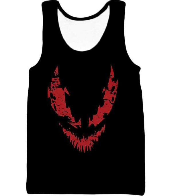 Blood Red Spiderman Villain Carnage Promo Black Hoodie - Tank Top