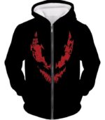 Blood Red Spiderman Villain Carnage Promo Black Hoodie - Zip Up Hoodie