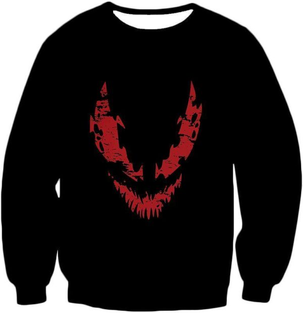 Blood Red Spiderman Villain Carnage Promo Black Zip Up Hoodie - Sweatshirt