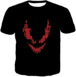 Blood Red Spiderman Villain Carnage Promo Black Zip Up Hoodie - T-Shirt