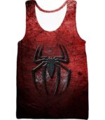 Marvels Ultimate Spiderman Logo Cool Scratched Red Hoodie - Tank Top