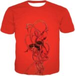 Spiderman In Octopus Claws Cool Red Action Hoodie - T-Shirt