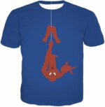 Web Slinging Cool American Hero Spiderman Blue Action Hoodie - T-Shirt