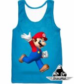 Super Cool Game Hero Mario Cool Promo Blue Hoodie - Tank Top