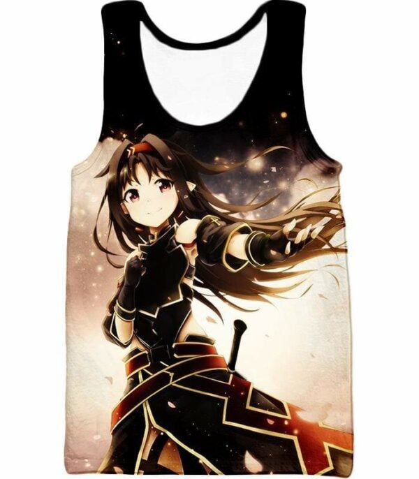 Sword Art Online Absolute Sword Konno Yuuki Cool Graphic Hoodie - Tank Top