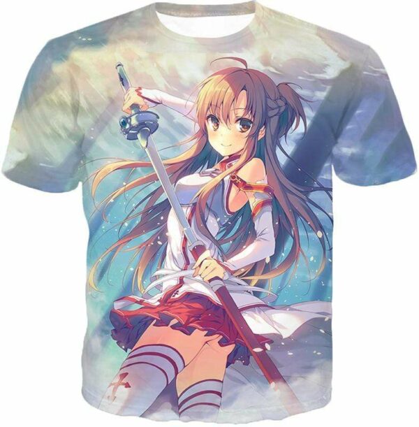 Sword Art Online And Sexy Yuuki Asuna Avatar Cool Anime Promo Hoodie - Sword Art Online Hoodie - T-Shirt