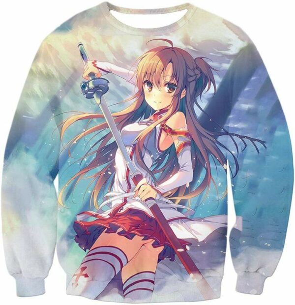 Sword Art Online And Sexy Yuuki Asuna Avatar Cool Anime Promo Hoodie - Sword Art Online Hoodie - Sweatshirt