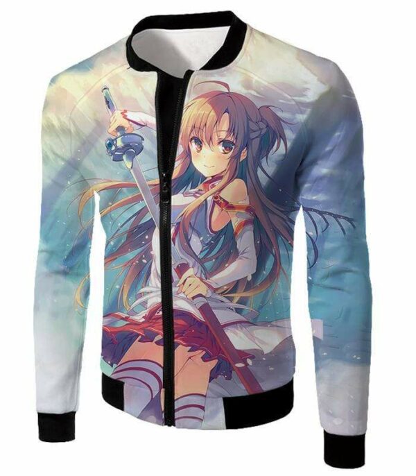 Sword Art Online And Sexy Yuuki Asuna Avatar Cool Anime Promo Hoodie - Sword Art Online Hoodie - Jacket