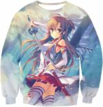 Sword Art Online And Sexy Yuuki Asuna Avatar Cool Anime Promo Zip Up Hoodie - Sword Art Online Zip Up Hoodie - Sweatshirt