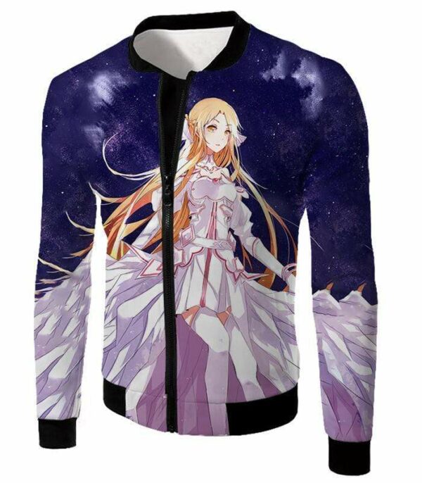 Sword Art Online Anime Blonde Yuuki Asuna Cool Promo Hoodie - SAO Merch Hoodie - Jacket