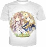 Sword Art Online Anime Girl Asuna And Alice Cool Anime Promo White Hoodie - Sword Art Online Hoodie - T-Shirt