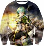 Sword Art Online Asada Shino Cool Marksman Gun Gale Online Avatar Action Promo Hoodie - Sword Art Online Hoodie - Sweatshirt