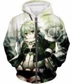 Sword Art Online Asada Shino VRMMORPG Gun Gale Online Player Cute Anime Graphic Hoodie - Zip Up Hoodie