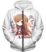 Sword Art Online Asuna Avatar Meme Cool White Hoodie  - Sword Art Online Hoodie - Zip Up Hoodie