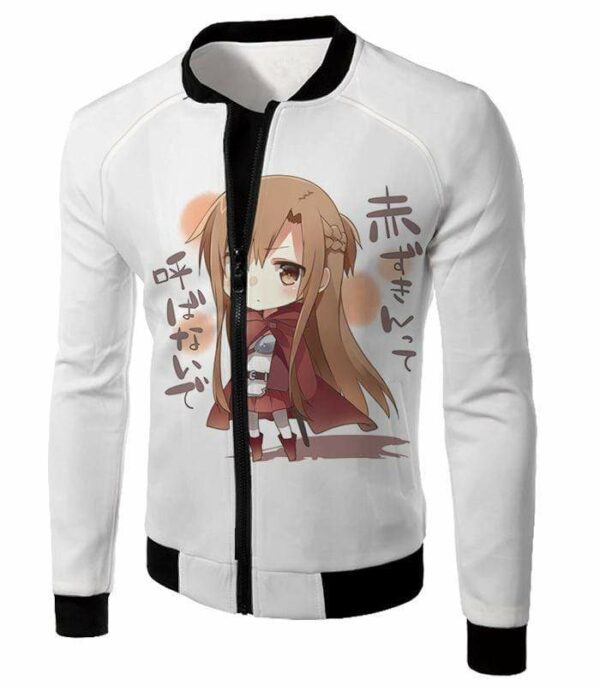 Sword Art Online Asuna Avatar Meme Cool White Zip Up Hoodie  - Sword Art Online Zip Up Hoodie - Jacket