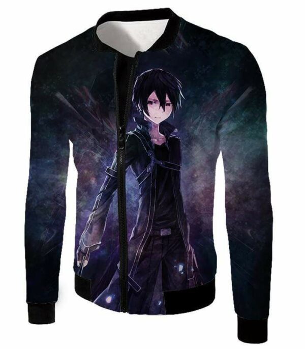 Sword Art Online Avatar Kirito The Black Swordsman Anime Black Hoodie - Sword Art Online Hoodie - Jacket