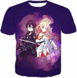 Sword Art Online Best Anime Couple Kirito And Asuna Cool Action Anime Hoodie - T-Shirt