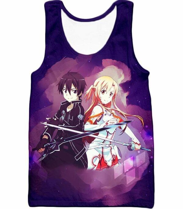 Sword Art Online Best Anime Couple Kirito And Asuna Cool Action Anime Hoodie - Tank Top