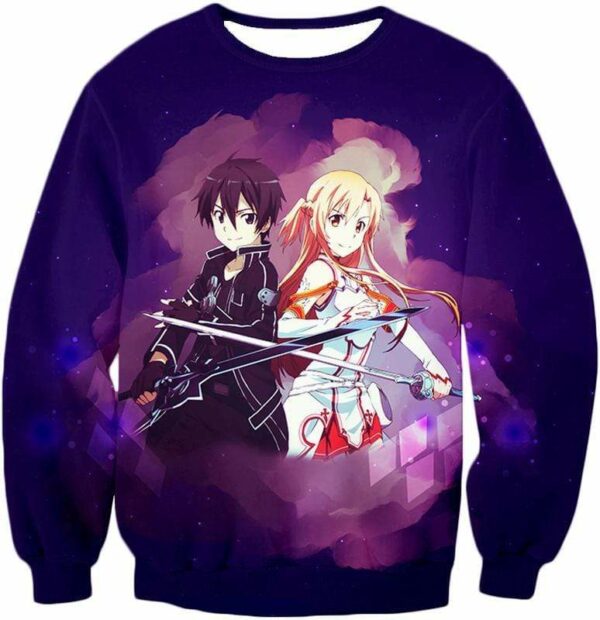 Sword Art Online Best Anime Couple Kirito And Asuna Cool Action Anime Hoodie - Sweatshirt