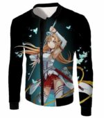 Sword Art Online Cute Anime Swordswoman Yuuki Asuna Graphic Hoodie - Sword Art Online Hoodie - Jacket