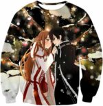 Sword Art Online Cutest Anime Couple Kirito And Asuna Anime Hoodie - Sweatshirt