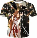 Sword Art Online Cutest Anime Couple Kirito And Asuna Anime Hoodie - T-Shirt