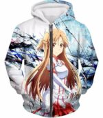 Sword Art Online Cutest Blonde Asuna Yuuki Graphic Hoodie - SAO Merch Hoodie - Zip Up Hoodie