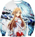 Sword Art Online Cutest Blonde Asuna Yuuki Graphic Zip Up Hoodie - SAO Merch Hoodie - Sweatshirt