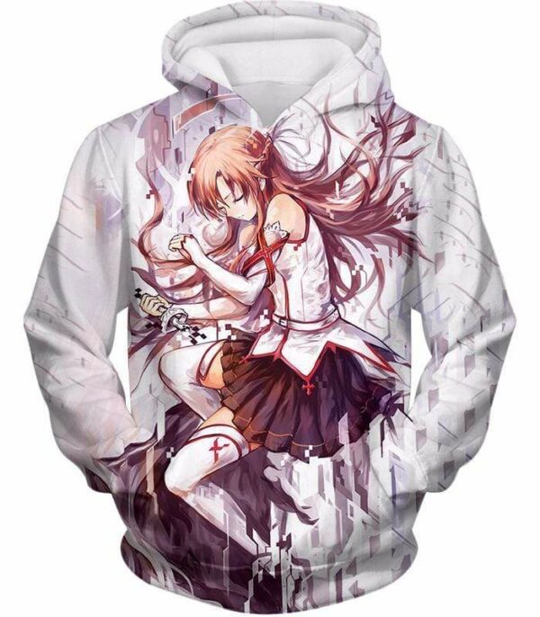 Sword Art Online Extreme Beauty Yuuki Asuna Cool Anime Promo Graphic Hoodie - Sword Art Online Hoodie