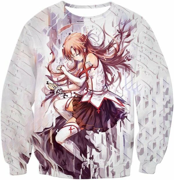 Sword Art Online Extreme Beauty Yuuki Asuna Cool Anime Promo Graphic Zip Up Hoodie - Sword Art Online Zip Up Hoodie - Sweatshirt