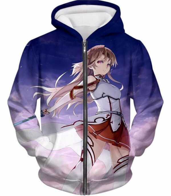 Sword Art Online Extremely Talented Swordsman Asuna Action Zip Up Hoodie