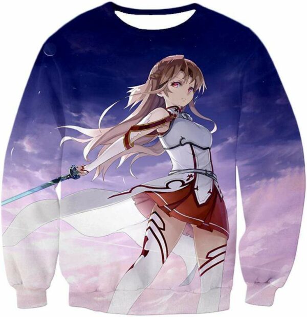 Sword Art Online Extremely Talented Swordsman Asuna Action Zip Up Hoodie - Sweatshirt