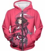 Sword Art Online Gun Gale Online Pink Devil Kohiruimaki Karen Aka LLENN Cool Promo Pink Hoodie - Sword Art Online Hoodie - Zip Up Hoodie