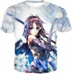 Sword Art Online Incredible VRMMORPG Player Yuuki Konno White Hoodie  - Sword Art Online Hoodie - T-Shirt