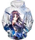 Sword Art Online Incredible VRMMORPG Player Yuuki Konno White Zip Up Hoodie  - Sword Art Online Zip Up Hoodie - Hoodie