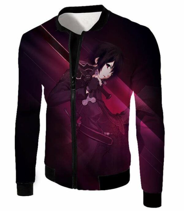 Sword Art Online Kirigaya Kazuto Aka Kirito Incredible Swordsman Graphic Hoodie - SAO Merch Hoodie - Jacket