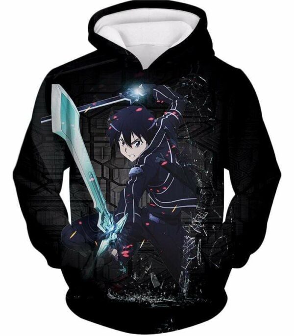 Sword Art Online Kirito Cool Sword Action Anime Graphic Hoodie