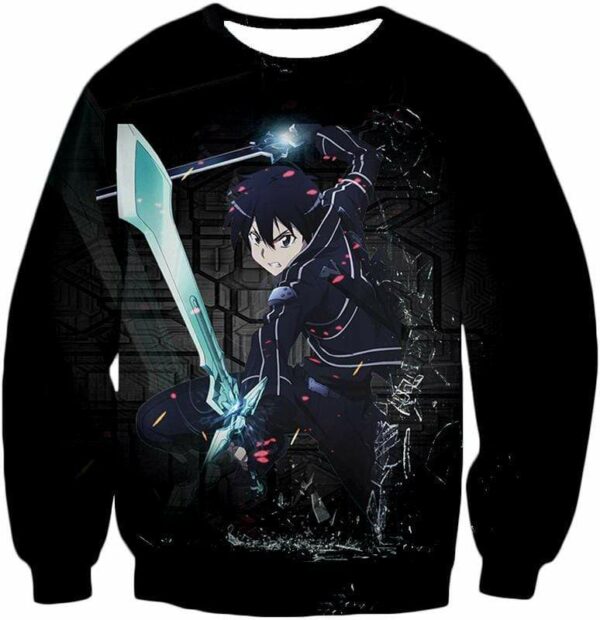 Sword Art Online Kirito Cool Sword Action Anime Graphic Hoodie - Sweatshirt