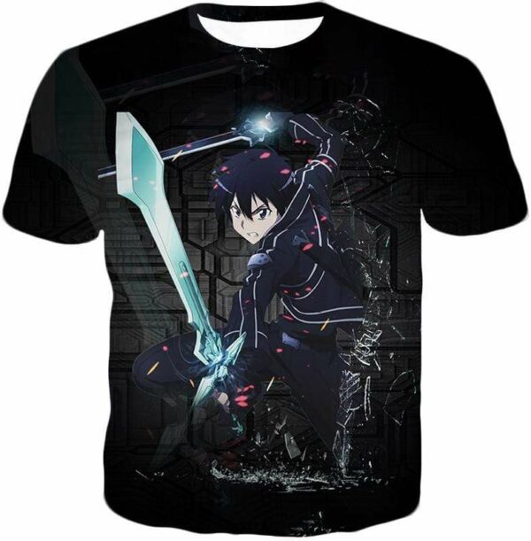 Sword Art Online Kirito Cool Sword Action Anime Graphic Hoodie - T-Shirt