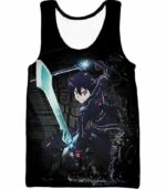 Sword Art Online Kirito Cool Sword Action Anime Graphic Hoodie - Tank Top