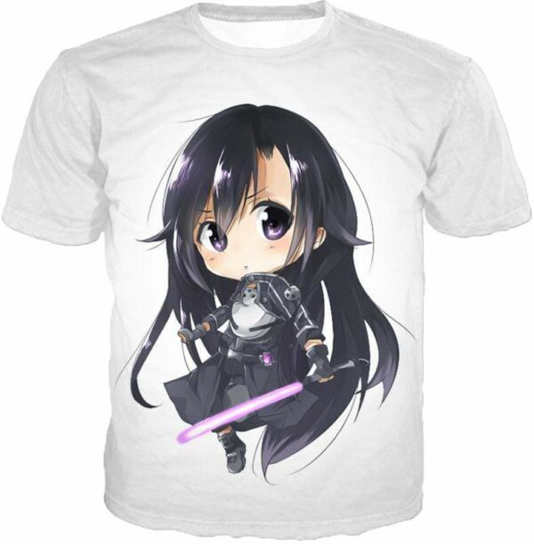 Sword Art Online Kirito Gun Gale Online VRMMORPG Avatar Promo White Hoodie - Sword Art Online Hoodie - T-Shirt