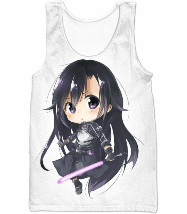 Sword Art Online Kirito Gun Gale Online VRMMORPG Avatar Promo White Hoodie - Sword Art Online Hoodie - Tank Top