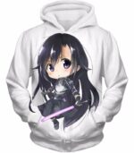 Sword Art Online Kirito Gun Gale Online VRMMORPG Avatar Promo White Hoodie - Sword Art Online Hoodie - Hoodie