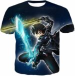 Sword Art Online Kirito Swordplay Action Graphic Hoodie - Sword Art OnlineHoodie - T-Shirt