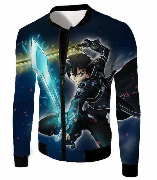 Sword Art Online Kirito Swordplay Action Graphic Hoodie - Sword Art OnlineHoodie - Jacket