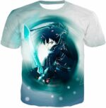 Sword Art Online Kirito Swordplay Action Online White Anime Hoodie - SAO Merch Hoodie - T-Shirt