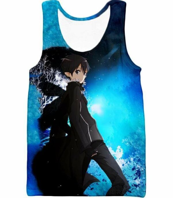 Sword Art Online Kirito The Black Swordsman Cool Anime Graphic Promo Hoodie - Sword Art Online Hoodie - Tank Top